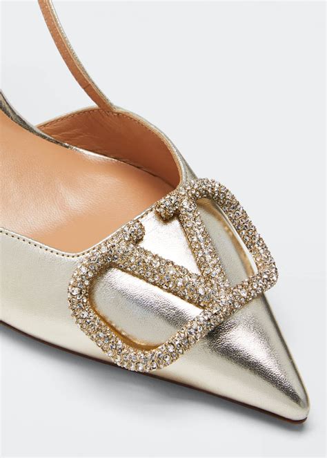 valentino v logo slingback pump